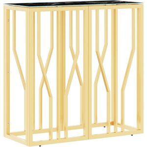 BERKFIELD HOME Mayfair Console Table Gold 70x30x70 cm Stainless Steel and Glass