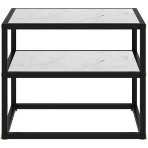 BERKFIELD HOME Mayfair Console Table White 50x40x40 cm Tempered Glass