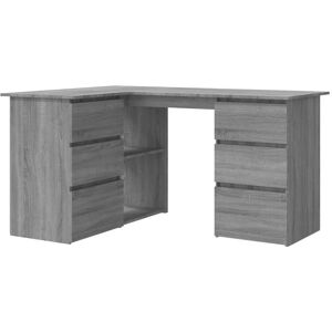 Berkfield Home - Mayfair Corner Desk Grey Sonoma 145x100x76 cm Engineered Wood