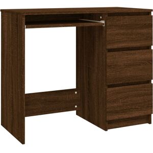 BERKFIELD HOME Mayfair Desk Brown Oak 90x45x76 cm Engineered Wood