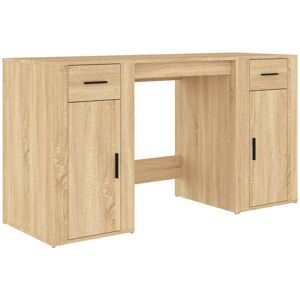 BERKFIELD HOME Mayfair Desk with Cabinet Sonoma Oak Engineered Wood