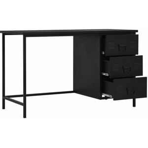 BERKFIELD HOME Mayfair Desk with Drawers Industrial Black 120x55x75 cm Steel