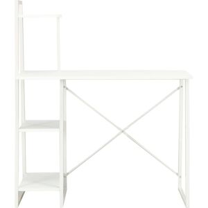 BERKFIELD HOME Mayfair Desk with Shelving Unit White 102x50x117 cm