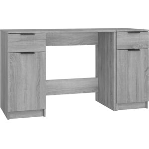 BERKFIELD HOME Mayfair Desk with Side Cabinet Grey Sonoma Engineered Wood