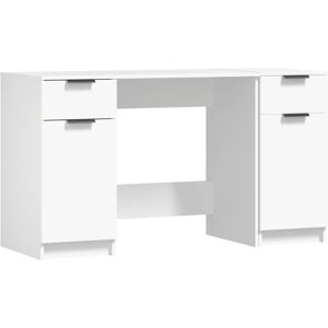 Berkfield Home - Mayfair Desk with Side Cabinet White Engineered Wood