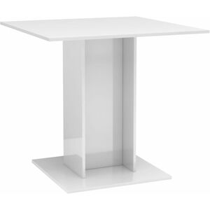 BERKFIELD HOME Mayfair Dining Table High Gloss White 80x80x75 cm Engineered Wood