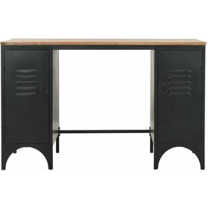 Berkfield Home - Mayfair Double Pedestal Desk Solid Firwood and Steel 120x50x76 cm