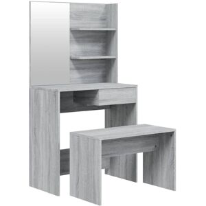 BERKFIELD HOME Mayfair Dressing Table Set Grey Sonoma 74.5x40x141 cm