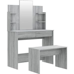 BERKFIELD HOME Mayfair Dressing Table Set Grey Sonoma 96x40x142 cm