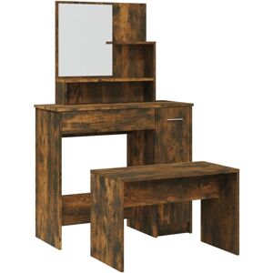 Berkfield Home - Mayfair Dressing Table Set Smoked Oak 86.5x35x136 cm