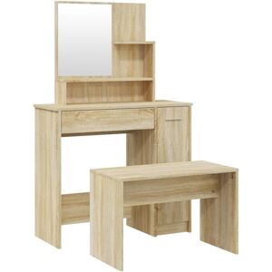 Berkfield Home - Mayfair Dressing Table Set Sonoma Oak 86.5x35x136 cm