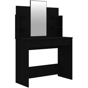 BERKFIELD HOME Mayfair Dressing Table with Mirror Black 96x40x142 cm