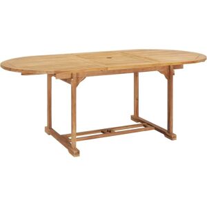 BERKFIELD HOME Mayfair Extending Garden Table 150-200x100x75 cm Solid Teak Wood