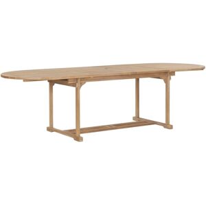 BERKFIELD HOME Mayfair Extending Garden Table 180-280x100x75cm Solid Teak Wood Oval