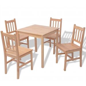 BERKFIELD HOME Mayfair Five Piece Dining Set Pinewood