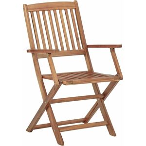 BERKFIELD HOME Mayfair Folding Outdoor Chairs 6 pcs Solid Acacia Wood