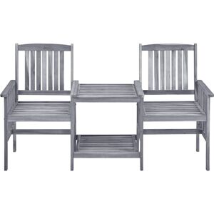 BERKFIELD HOME Mayfair Garden Chairs with Tea Table 159x61x92 cm Solid Acacia Wood