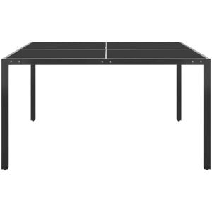BERKFIELD HOME Mayfair Garden Table Anthracite 130x130x72 cm Steel and Glass