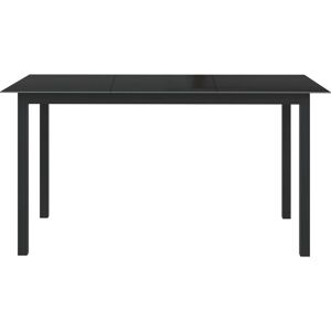 BERKFIELD HOME Mayfair Garden Table Black 150x90x74 cm Aluminium and Glass