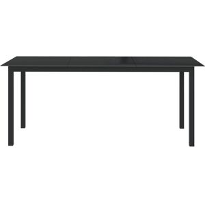 BERKFIELD HOME Mayfair Garden Table Black 190x90x74 cm Aluminium and Glass