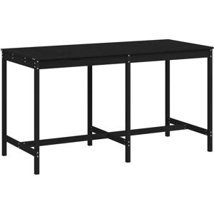 BERKFIELD HOME Mayfair Garden Table Black 203.5x90x110 cm Solid Wood Pine