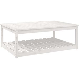 BERKFIELD HOME Mayfair Garden Table White 121x82.5x45 cm Solid Wood Pine