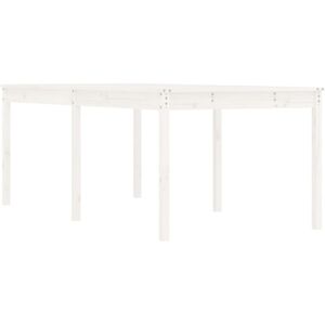 BERKFIELD HOME Mayfair Garden Table White 203.5x100x76 cm Solid Wood Pine