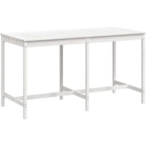 BERKFIELD HOME Mayfair Garden Table White 203.5x90x110 cm Solid Wood Pine