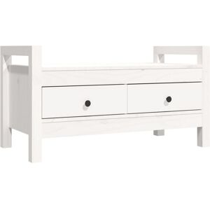 BERKFIELD HOME Mayfair Hall Bench White 80x40x43 cm Solid Wood Pine