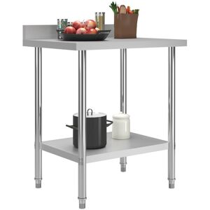 Berkfield Home - Mayfair Kitchen Work Table with Backsplash 80x60x93 cm Stainless Steel