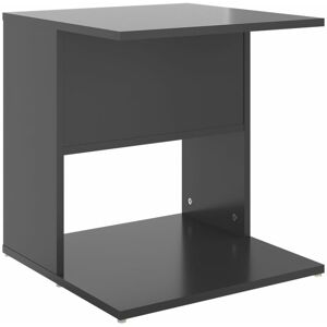 BERKFIELD HOME Mayfair Side Table High Gloss Grey 45x45x48 cm Engineered Wood