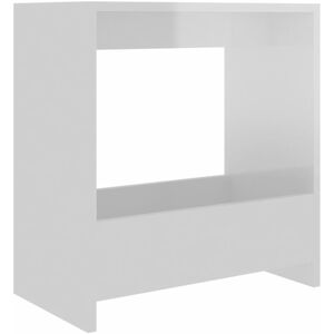 BERKFIELD HOME Mayfair Side Table High Gloss White 50x26x50 cm Engineered Wood