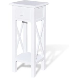 BERKFIELD HOME Mayfair Side Table with Drawer White