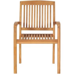 BERKFIELD HOME Mayfair Stacking Garden Dining Chairs 2 pcs Solid Teak Wood