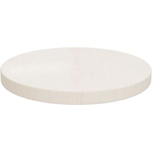 Berkfield Home - Mayfair Table Top White Ø30x2.5 cm Solid Wood Pine