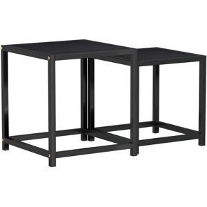 BERKFIELD HOME Mayfair Tea Tables 2 pcs mdf Black