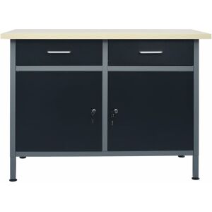 BERKFIELD HOME Mayfair Workbench Black 120x60x85 cm Steel