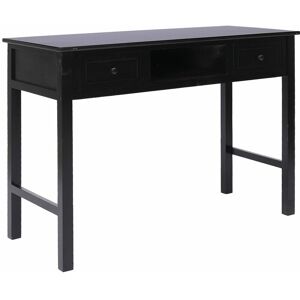 BERKFIELD HOME Mayfair Writing Desk Black 108x45x76 cm Solid Wood Paulownia