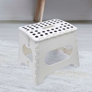 ASAB Knight Medium Folding Step Stool 29 x 27 x 22cm - WHITE/BLACK SPOTS - White/Black Spots