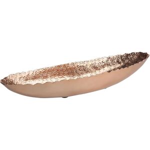 BELIANI Metal Trinket Dish Accessory Leaf Shape Jewellery Tray Copper Caracol - Copper