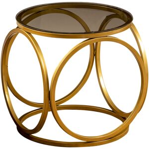 Mimo Modern Design Metal and Glass Coffee Table - Gold Colour - Gold - Decorotika