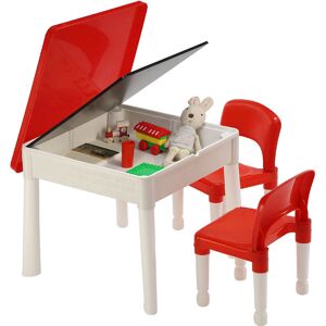 LIBERTY HOUSE TOYS Multipurpose 6-In-1 Activity Table and 2 Chairs Set