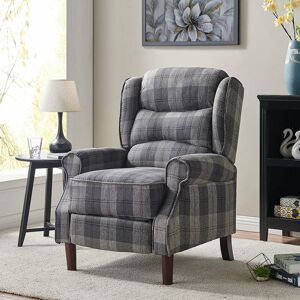 Home Detail - Nairn Grey Tartan Recliner - V2