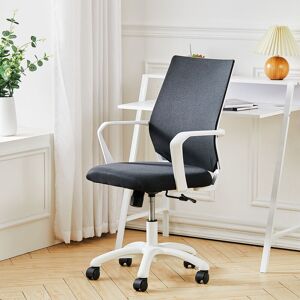 Livingandhome - Fabric Office Chair, Black