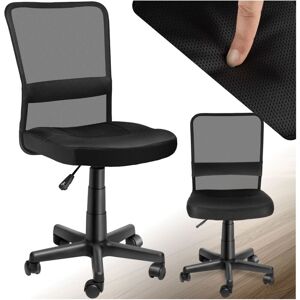 Tectake - Office chair Patrick - desk chair, computer chair, office swivel chair - black - black