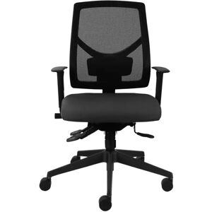 Mdk Office Seating - Office Seating Basic Tilt Ergonomic Office Chair with 3D Armrest and Adjustable Seat Mesh Fabric - Black