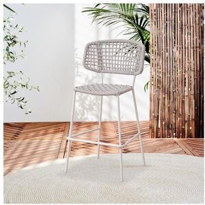 FURNWISE Outdoor Bar Stool Leslie White - White