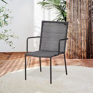 FURNWISE Outdoor Dining Chair Iza Anthracite - Anthracite