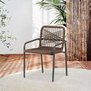 FURNWISE Outdoor Dining Chair Nila Brown - Brown