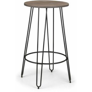 NETFURNITURE Paxton Round Bar Table - Mocha Elm & Black